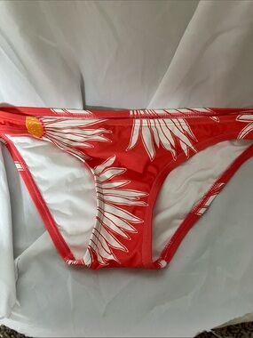 Red Floral Bikini Bottom - Women Swim